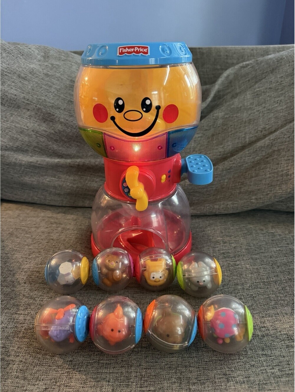 Fisher Price Roll a Rounds Swirlin' Surprise Gumball Machine 8 Balls Lights Work - Picture 2 of 12